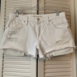 Joes Jeans White Denim Cut Offs w/ Pockets